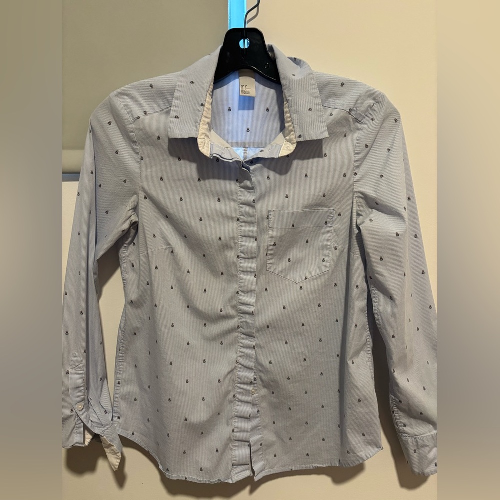H&M Light Blue Pinstripe Shirt